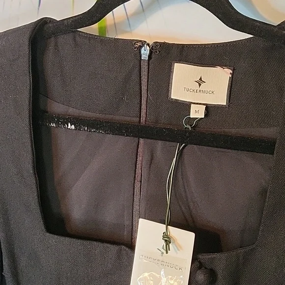 Tuckernuck Black Calla Puff Sleeve Top Medium - Picture 5 of 7